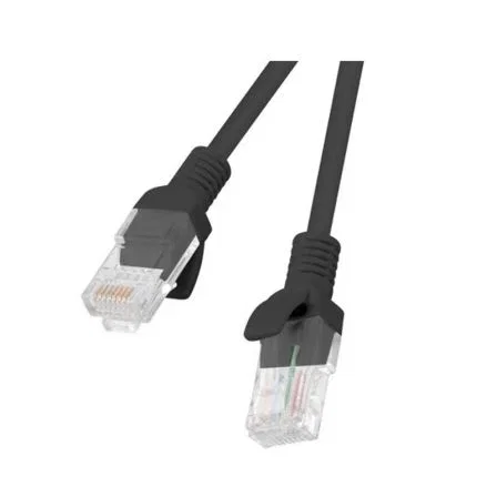 Lanberg Cable de red PCU6-10CC-0050-BK Cat6 UTP 0,5m Negro